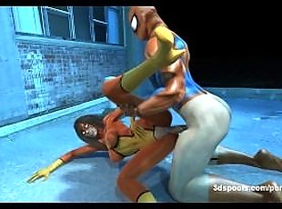 Spider Fuck - Spiderman and Spiderwoman get down and dirty